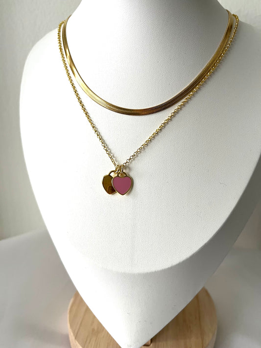 Pink Heart Necklace