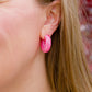 Pink Chunk Hoops